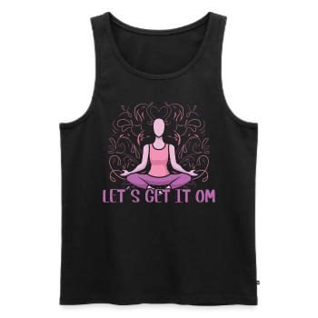 Let's Get It Om Yoga - Männer Premium Bio Tank Top - Schwarz - Vorne - Michal (187cm)