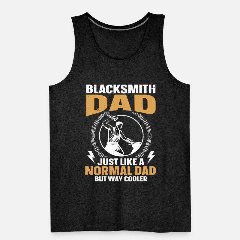Blacksmith Dad Like A Normal Dad But Way Cooler Männer Premium Bio Tank Top