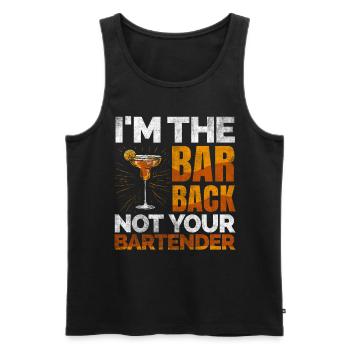 Im The Barback Not Your Bartender - Männer Premium Bio Tank Top - Schwarz - Vorne - Michal (187cm)