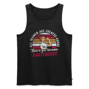 Just A Few Become Bartenders Funny Bartender - Men's Premium Organic Tank Top - black - Front - Michal (187cm)