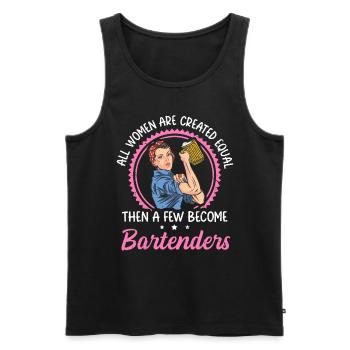 Just A Few Become Bartenders Funny Bartender - Men's Premium Organic Tank Top - black - Front - Michal (187cm)