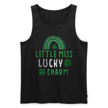 Petite Miss Lucky Charm Girls St Patrick’s Day - Débardeur bio Premium Homme - noir - Devant - Michal (187cm)