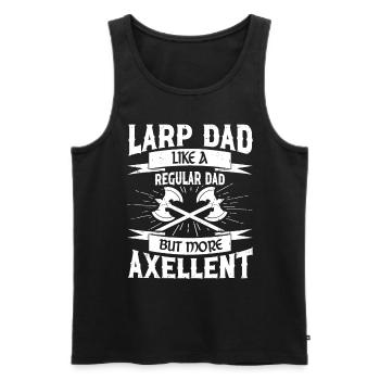 Larp Dad Like A Regular Dad But More Axellent - Men's Premium Organic Tank Top - black - Front - AI Model Male 178 light (178cm)