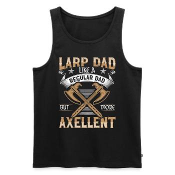 Larp Dad Like A Regular Dad But More Axellent - Men's Premium Organic Tank Top - black - Front - AI Model Male 178 light (178cm)