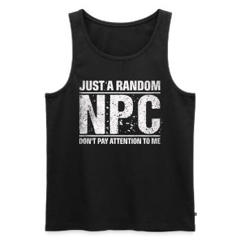 Just A Random Npc RPG LARP - Men's Premium Organic Tank Top - black - Front - Michal (187cm)