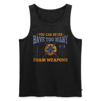 You Can Never Have Too Many Foam Weapons - Männer Premium Bio Tank Top - Schwarz - Vorne - AI Model Male 178 light (178cm)