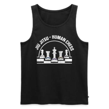 Jiu-Jitsu Human Chess Funny Jiu Jitsu - Men's Premium Organic Tank Top - black - Front - Michal (187cm)