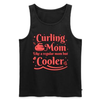Curling Mom like a regular Mom but cooler - Männer Premium Bio Tank Top - Schwarz - Vorne - Michal (187cm)