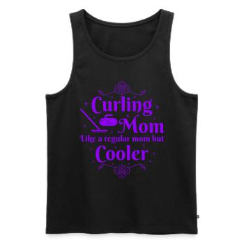 Curling Mom like a regular Mom but cooler - Männer Premium Bio Tank Top - Schwarz - Vorne - Michal (187cm)