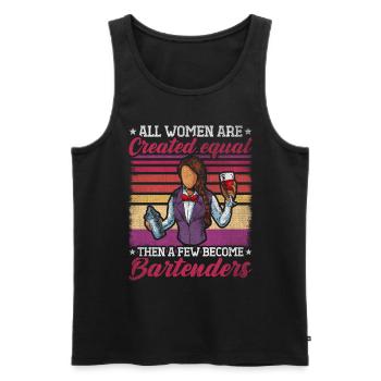 Just A Few Become Bartenders Lustiges Barkeeper - Männer Premium Bio Tank Top - Schwarz - Vorne - AI Model Male 178 light (178cm)