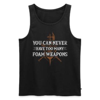 You Can Never Have Too Many Foam Weapons - Männer Premium Bio Tank Top - Schwarz - Vorne - AI Model Male 178 light (178cm)