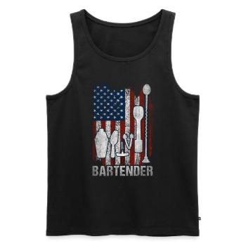 Life is a Cocktail it depends on how you make it - Men's Premium Organic Tank Top - black - Front - AI Model Male 178 light (178cm)
