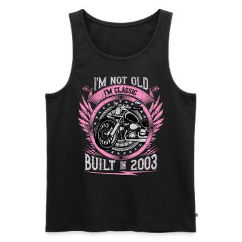 I'm Classic Built 2003 Motorcycle 20th Birthday - Men's Premium Organic Tank Top - black - Front - Michal (187cm)