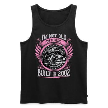 I'm Classic Built 2002 Motorcycle 21th Birthday - Männer Premium Bio Tank Top - Schwarz - Vorne - AI Model Male 178 light (178cm)