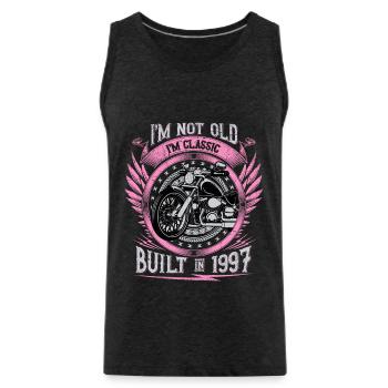 I'm Classic Built 1997 Motorcycle 26th Birthday - Männer Premium Bio Tank Top - Anthrazit - Vorne - Alexander (188cm)