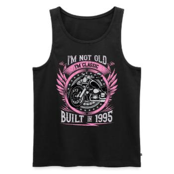 I'm Classic Built 1995 Motorcycle 28th Birthday - Men's Premium Organic Tank Top - black - Front - Michal (187cm)