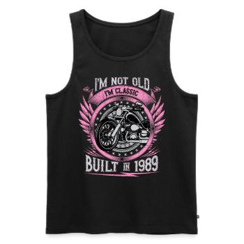 I'm Classic Built 1989 Motorcycle 34th Birthday - Männer Premium Bio Tank Top - Schwarz - Vorne - Michal (187cm)