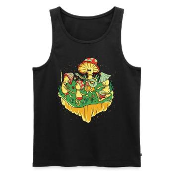 Hippie Mushrooms Shrooms Psychedelic Mushroomhead - Männer Premium Bio Tank Top - Schwarz - Vorne - AI Model Male 178 light (178cm)