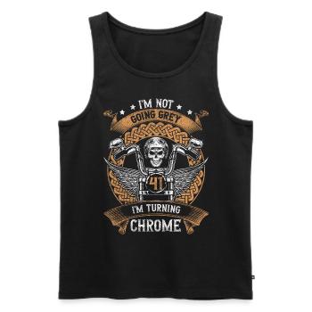 Im Not Going Grey Im Turning Chrome 41th Birthday - Männer Premium Bio Tank Top - Schwarz - Vorne - AI Model Male 178 light (178cm)