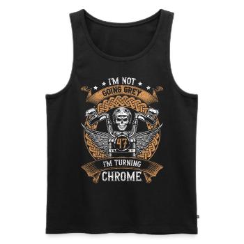 Im Not Going Grey Im Turning Chrome 47th Birthday - Men's Premium Organic Tank Top - black - Front - AI Model Male 178 light (178cm)