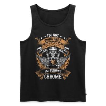 Im Not Going Grey Im Turning Chrome 40th Birthday - Men's Premium Organic Tank Top - black - Front - AI Model Male 178 light (178cm)