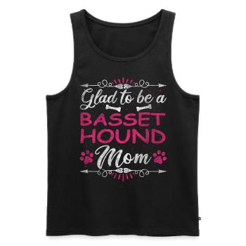 Dog Mom Glad To Be A Basset Hound Mom - Männer Premium Bio Tank Top - Schwarz - Vorne - AI Model Male 178 light (178cm)