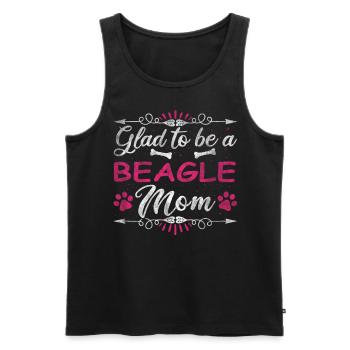 Dog Mom Glad To Be A Beagle Mom - Männer Premium Bio Tank Top - Schwarz - Vorne - AI Model Male 178 light (178cm)