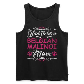 Dog Mom Glad To Be A Belgian Malinoi Mom - Männer Premium Bio Tank Top - Schwarz - Vorne - AI Model Male 178 light (178cm)