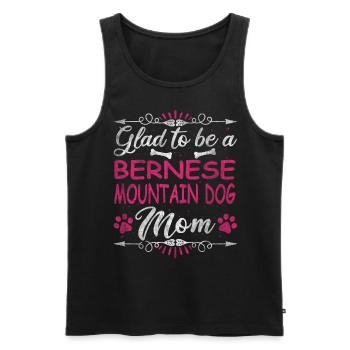 Dog Mom Glad To Be A Bernese Mountain Dog Mom - Männer Premium Bio Tank Top - Schwarz - Vorne - Michal (187cm)