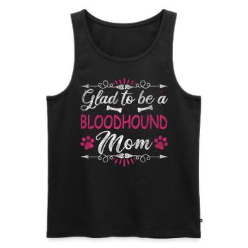 Dog Mom Glad To Be A Bloodhound Mom - Männer Premium Bio Tank Top - Schwarz - Vorne - AI Model Male 178 light (178cm)