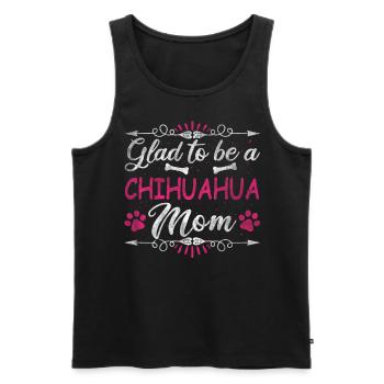 Dog Mom Glad To Be A Chihuahua Mom - Männer Premium Bio Tank Top - Schwarz - Vorne - AI Model Male 178 light (178cm)