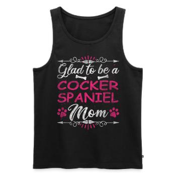 Dog Mom Glad To Be A Cocker Spaniel Mom - Männer Premium Bio Tank Top - Schwarz - Vorne - AI Model Male 178 light (178cm)