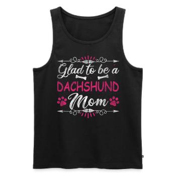 Dog Mom Glad To Be A Dachshund Mom - Männer Premium Bio Tank Top - Schwarz - Vorne - AI Model Male 178 light (178cm)