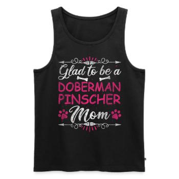 Dog Mom Glad To Be A Doberman Pinscher Mom - Männer Premium Bio Tank Top - Schwarz - Vorne - AI Model Male 178 light (178cm)