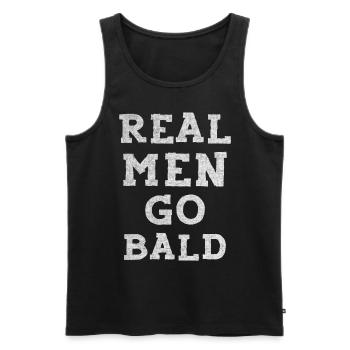 Being Bald Bald Guy With A Beard Bald Dad - Men's Premium Organic Tank Top - black - Front - AI Model Male 178 light (178cm)