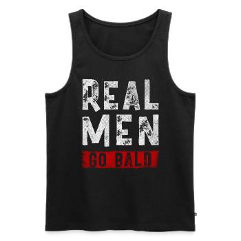 Being Bald Bald Guy With A Beard Bald Dad - Men's Premium Organic Tank Top - black - Front - AI Model Male 178 light (178cm)