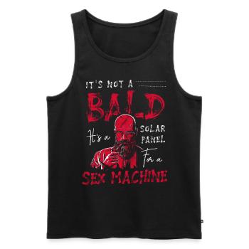 Being Bald Bald Guy With A Beard Bald Dad - Men's Premium Organic Tank Top - black - Front - AI Model Male 178 light (178cm)