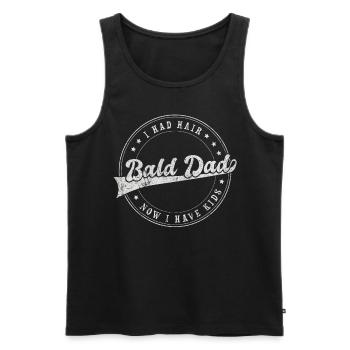 Being Bald Bald Guy With A Beard Bald Dad - Men's Premium Organic Tank Top - black - Front - AI Model Male 178 light (178cm)