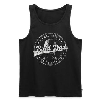 Being Bald Bald Guy With A Beard Bald Dad - Men's Premium Organic Tank Top - black - Front - AI Model Male 178 light (178cm)