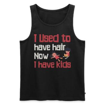 Being Bald Bald Guy With A Beard Bald Dad - Men's Premium Organic Tank Top - black - Front - AI Model Male 178 light (178cm)
