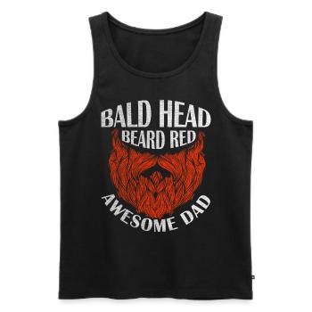 Being Bald Bald Guy With A Beard Bald Dad - Men's Premium Organic Tank Top - black - Front - AI Model Male 178 light (178cm)