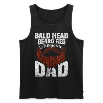 Being Bald Bald Guy With A Beard Bald Dad - Men's Premium Organic Tank Top - black - Front - AI Model Male 178 light (178cm)