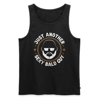 Being Bald Bald Guy With A Beard Bald Dad - Men's Premium Organic Tank Top - black - Front - AI Model Male 178 light (178cm)