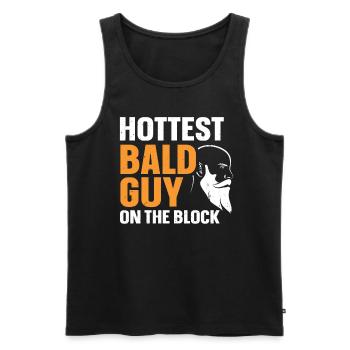 Being Bald Bald Guy With A Beard Bald Dad - Men's Premium Organic Tank Top - black - Front - AI Model Male 178 light (178cm)