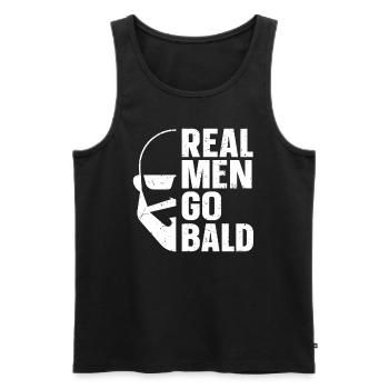Being Bald Bald Guy With A Beard Bald Dad - Men's Premium Organic Tank Top - black - Front - AI Model Male 178 light (178cm)