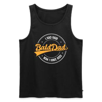 Being Bald Bald Guy With A Beard Bald Dad - Men's Premium Organic Tank Top - black - Front - AI Model Male 178 light (178cm)