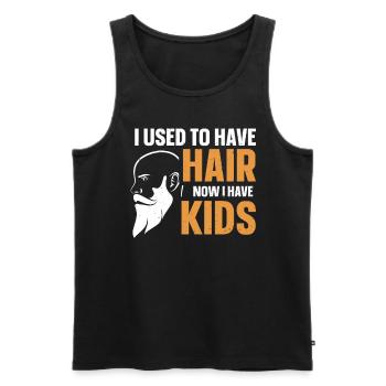 Being Bald Bald Guy With A Beard Bald Dad - Men's Premium Organic Tank Top - black - Front - AI Model Male 178 light (178cm)