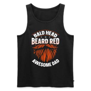 Being Bald Bald Guy With A Beard Bald Dad - Men's Premium Organic Tank Top - black - Front - AI Model Male 178 light (178cm)