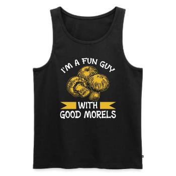 I'm A Fun Guy With Good Morels Foraging Mushroom - Männer Premium Bio Tank Top - Schwarz - Vorne - AI Model Male 178 light (178cm)