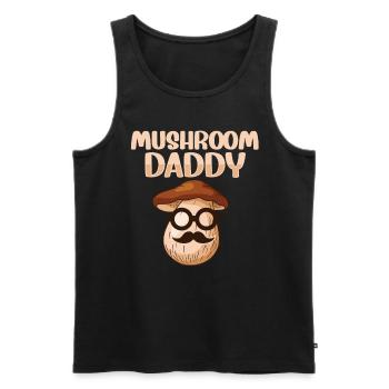 Mushroom Daddy Foraging Mushroom Hunting - Men's Premium Organic Tank Top - black - Front - AI Model Male 178 light (178cm)